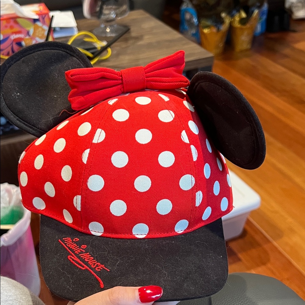 Disney Red and White Polka Dot Minnie Mouse Hat